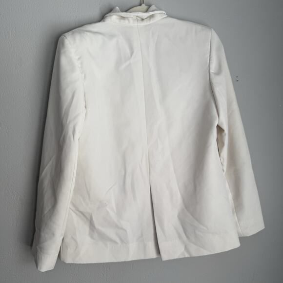 Anthropologie x Pankaj and Nidhi Blazer Floral Embroidered Freya White XS - Picture 8 of 13